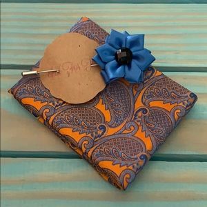 NEW Men’s pocket square and lapel pin